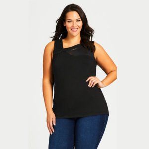 Avenue Mesh Knot Sleeveless Tunic